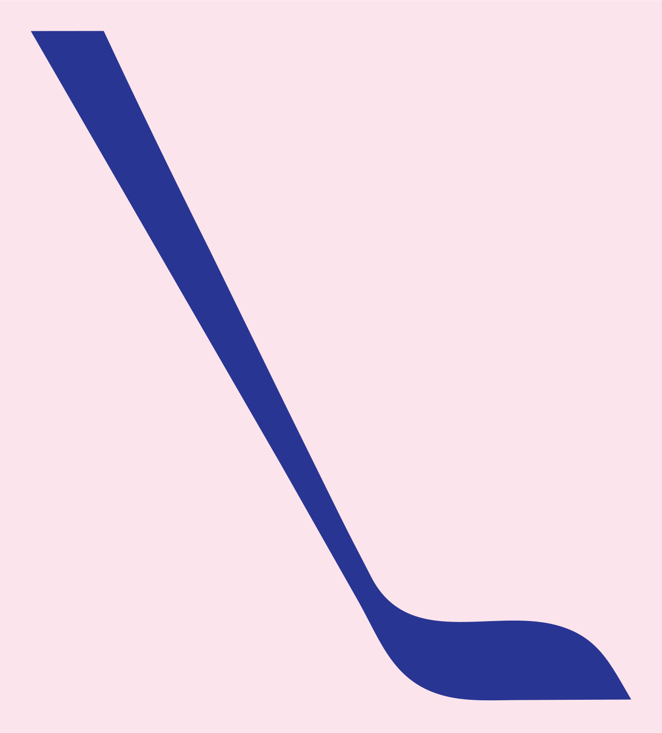 Hockey Stick Flat Logo #fce4ec/#283593