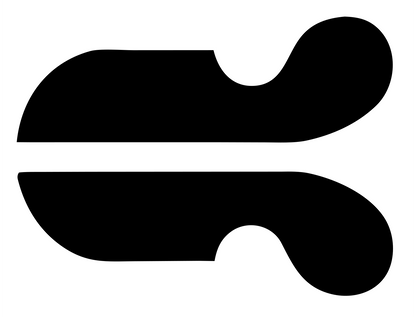 Mirrored Scroll Hockey Logo #ffffff/#000000