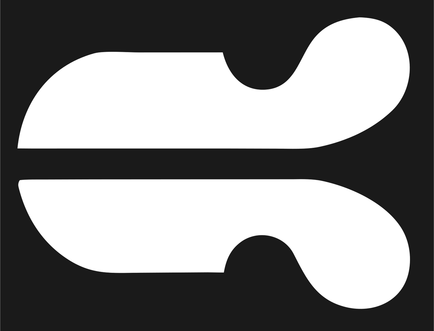 Mirrored Scroll Hockey Logo #1a1a1a/#ffffff