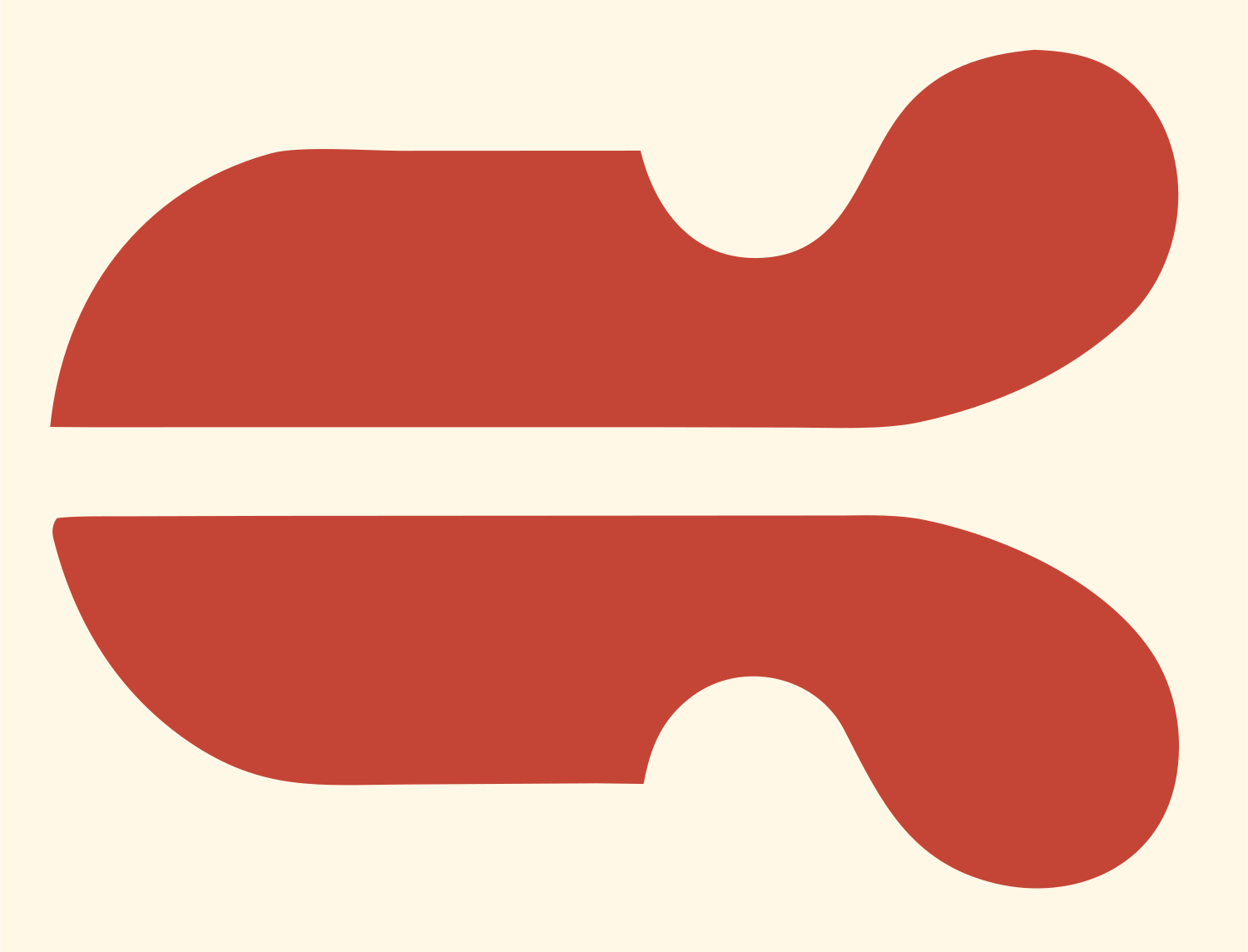 Mirrored Scroll Hockey Logo #fff8e7/#c44536