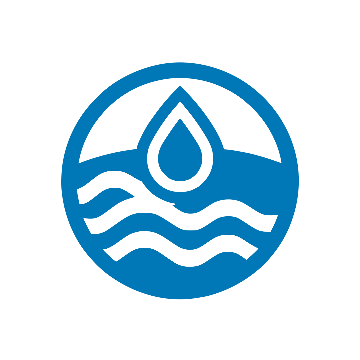 Water Droplet Logo #0077B6