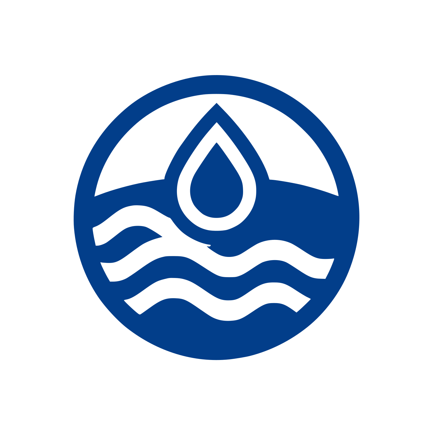 Water Droplet Logo #023E8A