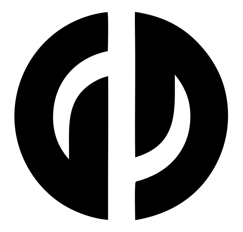 Split Circle Hockey Stick Logo