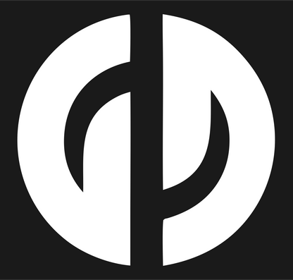 Split Circle Hockey Stick Logo #1a1a1a/#ffffff