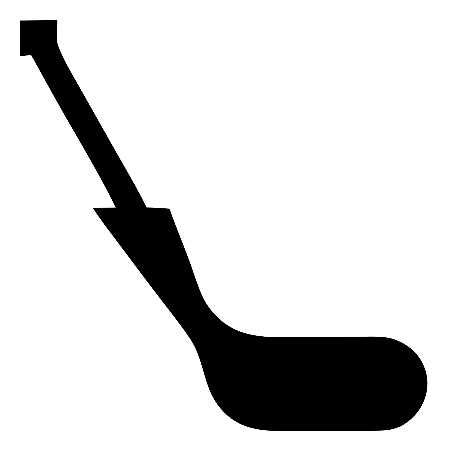 Hockey Stick Blade Logo #ffffff/#000000