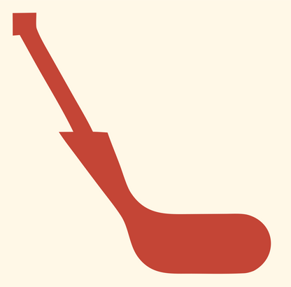 Hockey Stick Blade Logo #fff8e7/#c44536