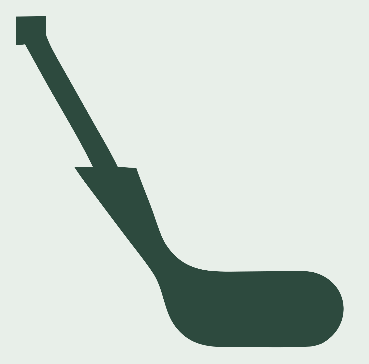 Hockey Stick Blade Logo #e8efe9/#2d4a3e