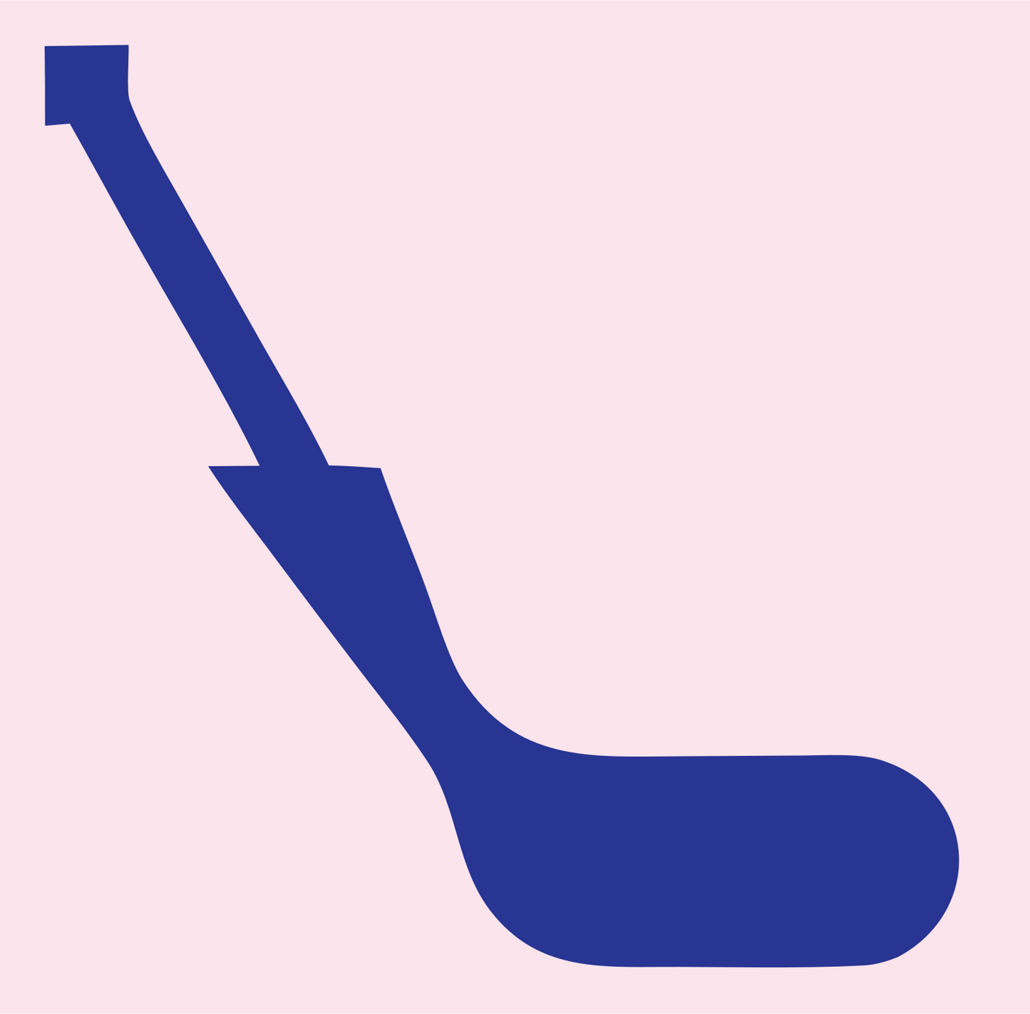 Hockey Stick Blade Logo #fce4ec/#283593
