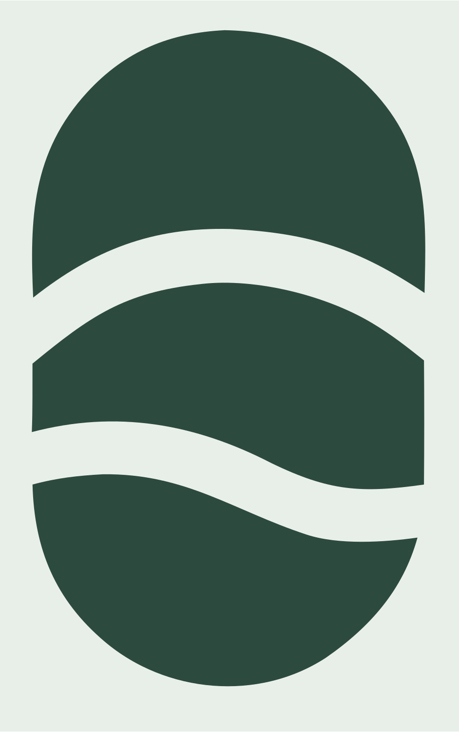Wave Stripe Golf Ball Logo #e8efe9/#2d4a3e