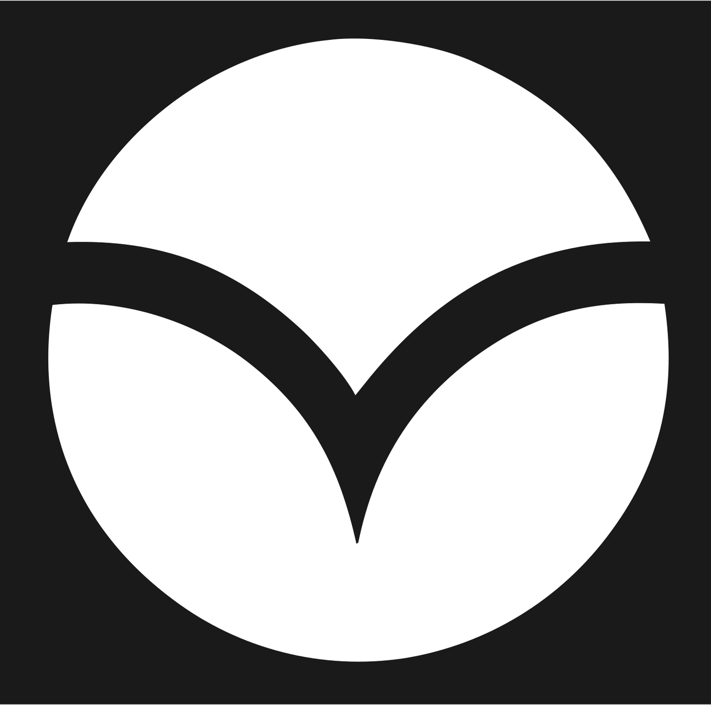 Chevron Circle Golf Ball Logo #1a1a1a/#ffffff