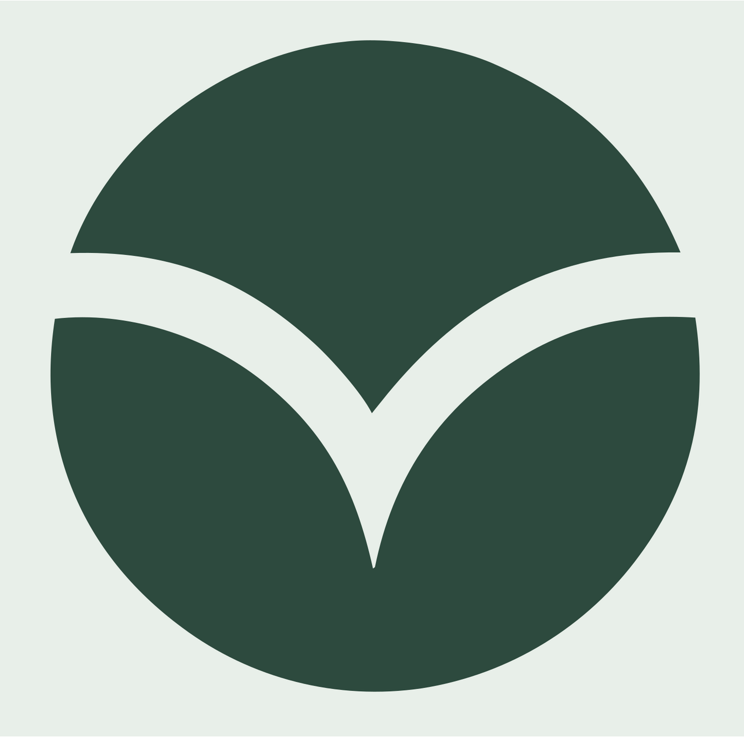 Chevron Circle Golf Ball Logo #e8efe9/#2d4a3e