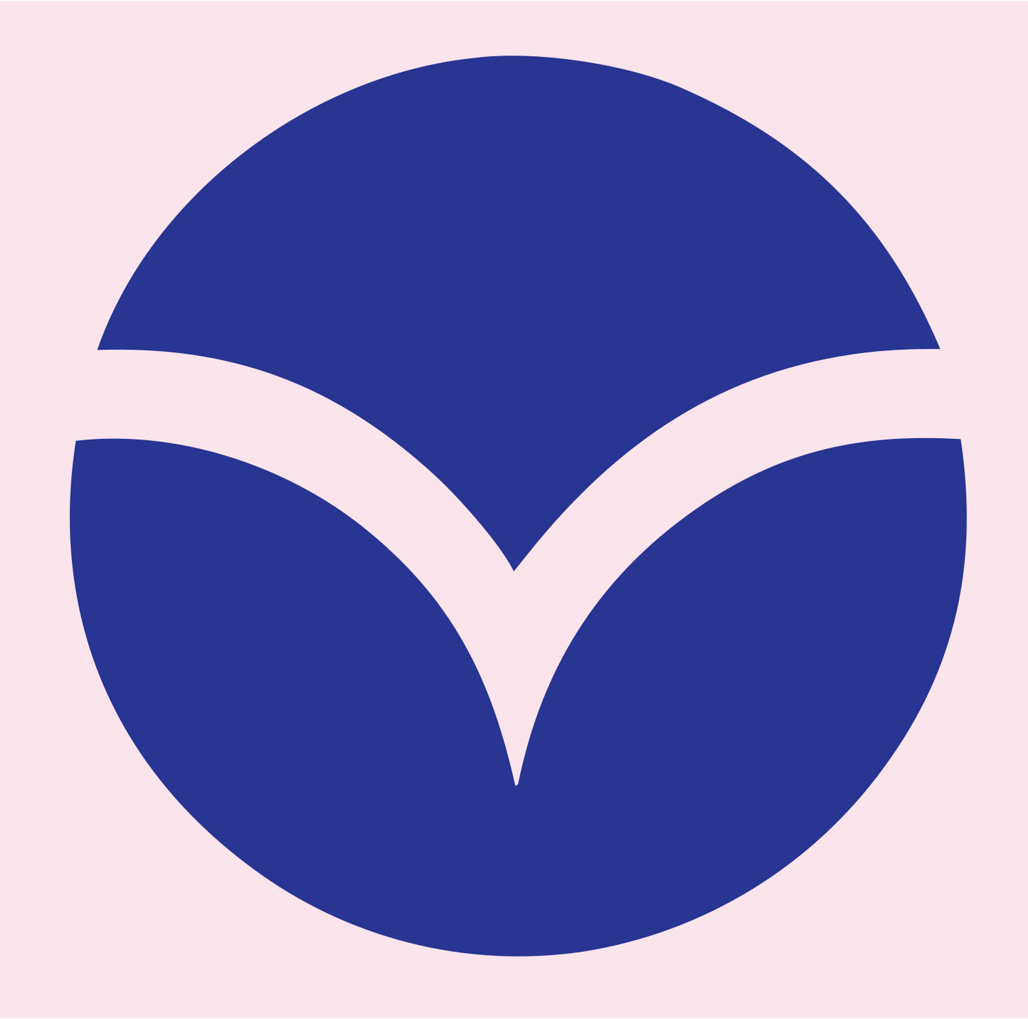 Chevron Circle Golf Ball Logo #fce4ec/#283593