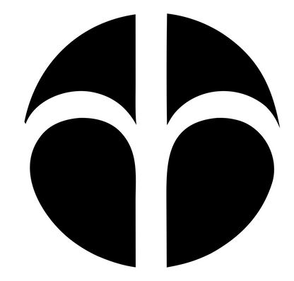 Split Circle Tree Logo #ffffff/#000000