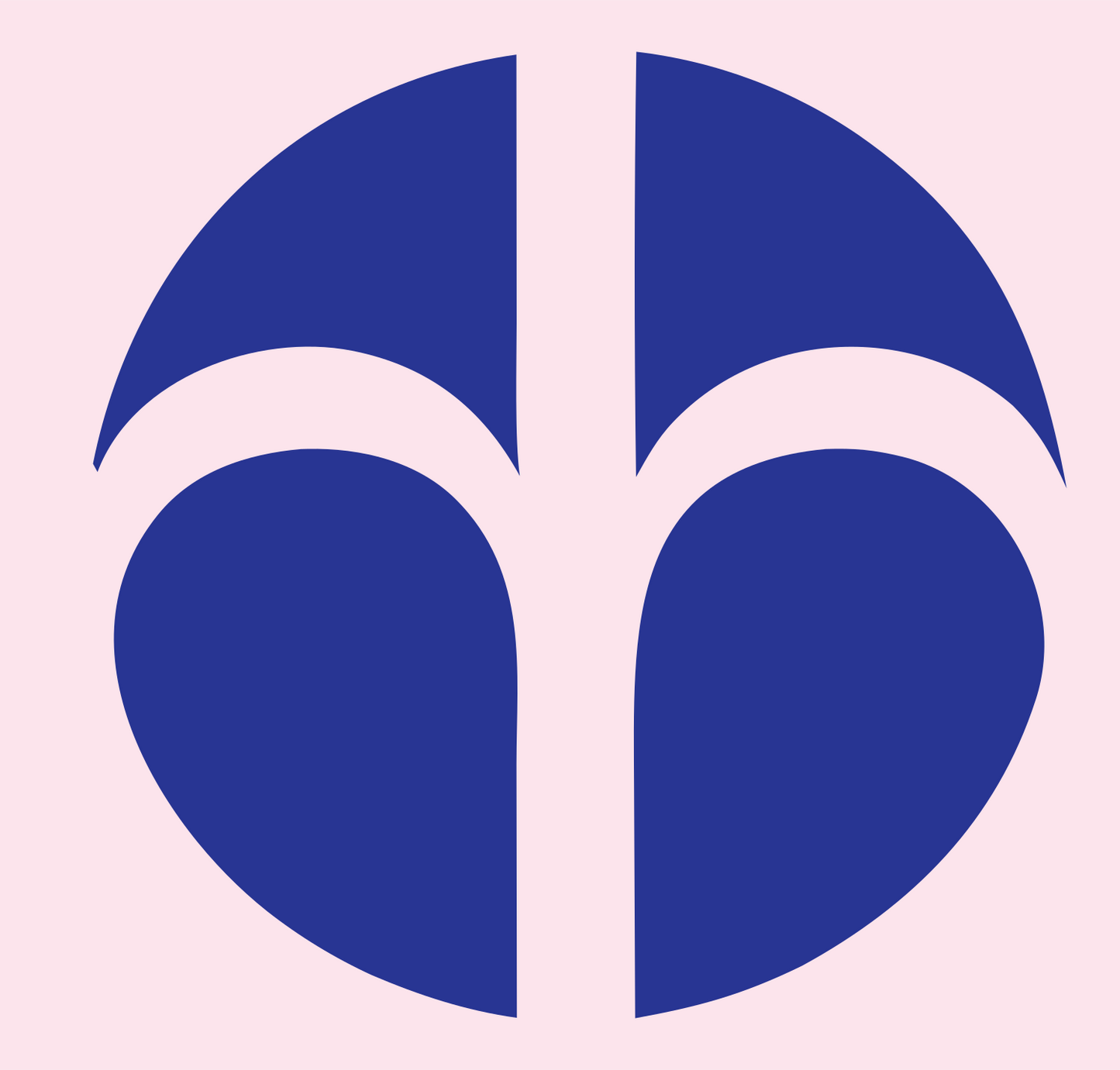 Split Circle Tree Logo #fce4ec/#283593