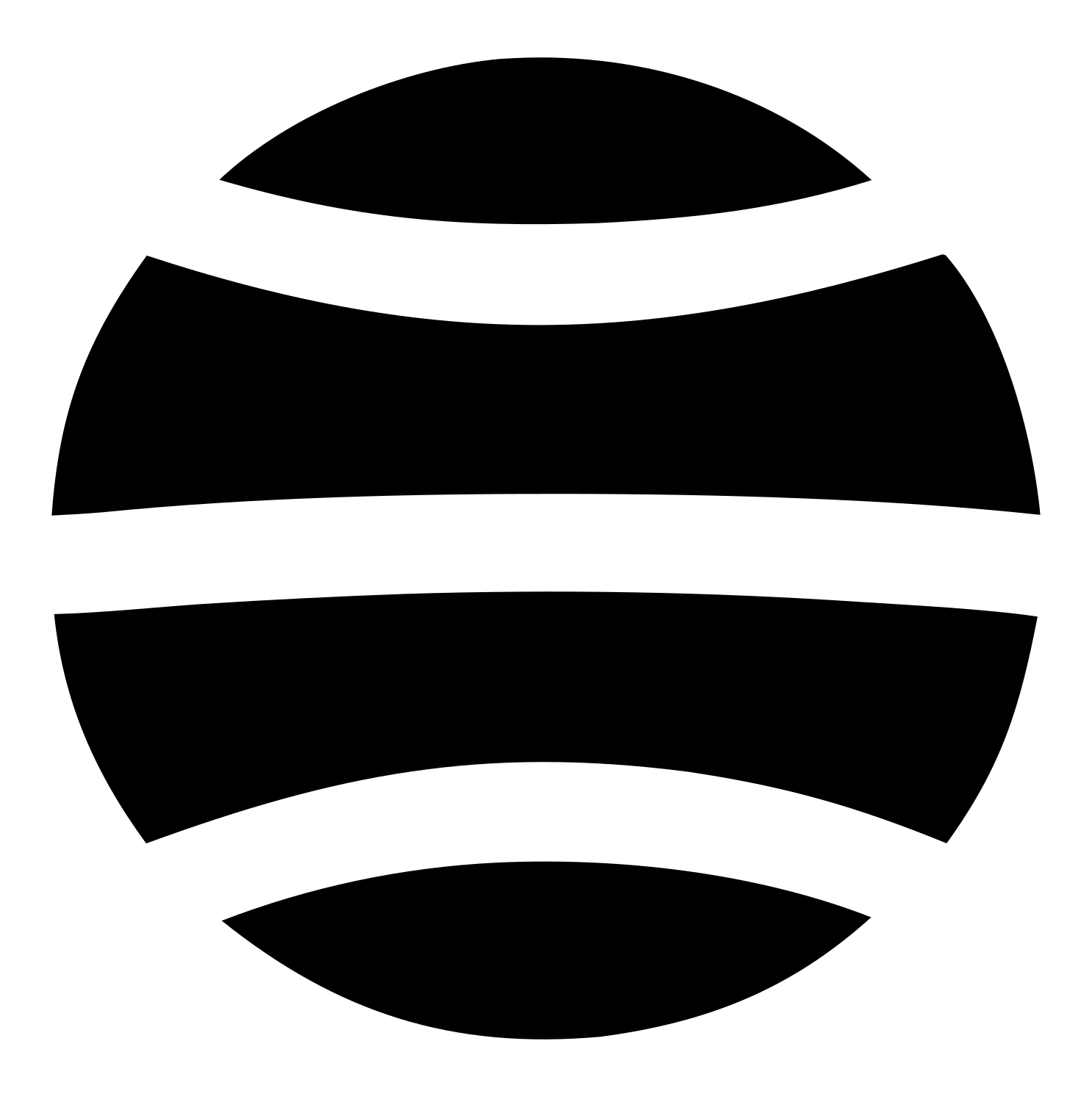 Horizontal Band Sphere Logo #ffffff/#000000