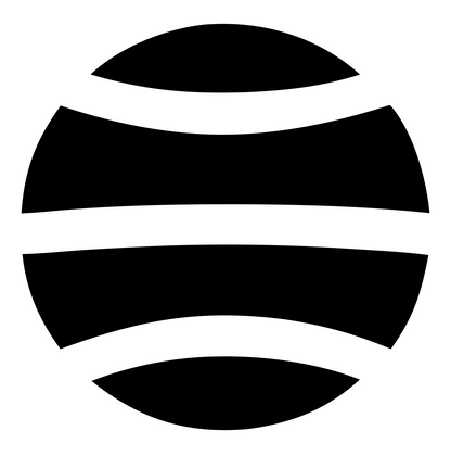 Horizontal Band Sphere Logo #ffffff/#000000