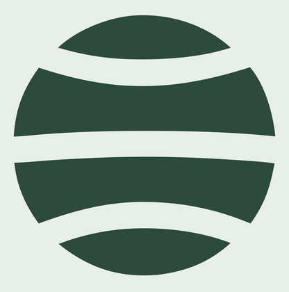 Horizontal Band Sphere Logo #e8efe9/#2d4a3e