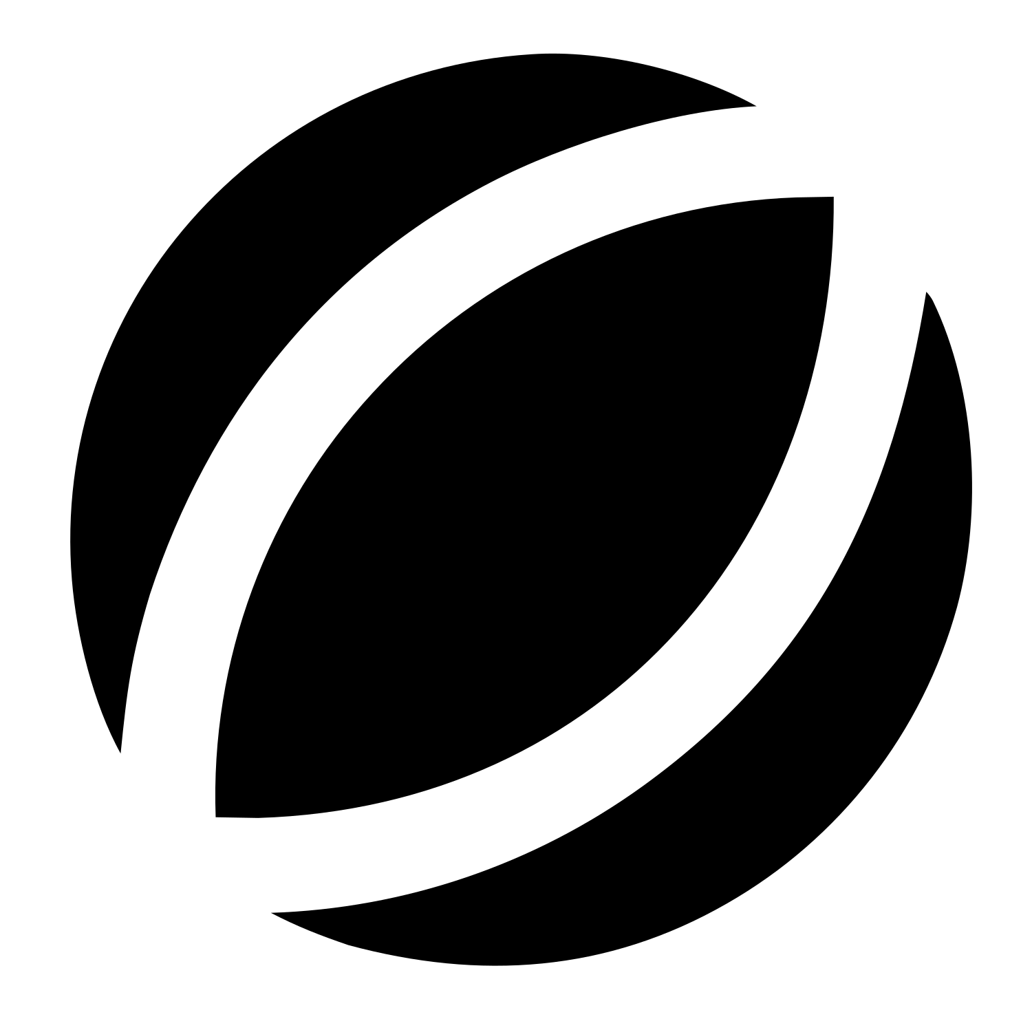 Curved Seam Golf Ball Logo #ffffff/#000000