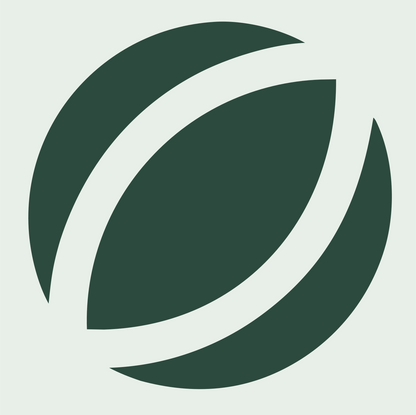 Curved Seam Golf Ball Logo #e8efe9/#2d4a3e