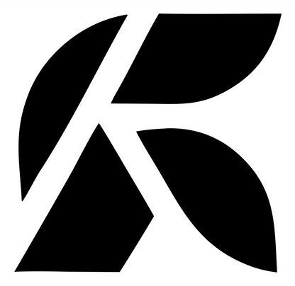 Letter K Golf Ball Logo #ffffff/#000000