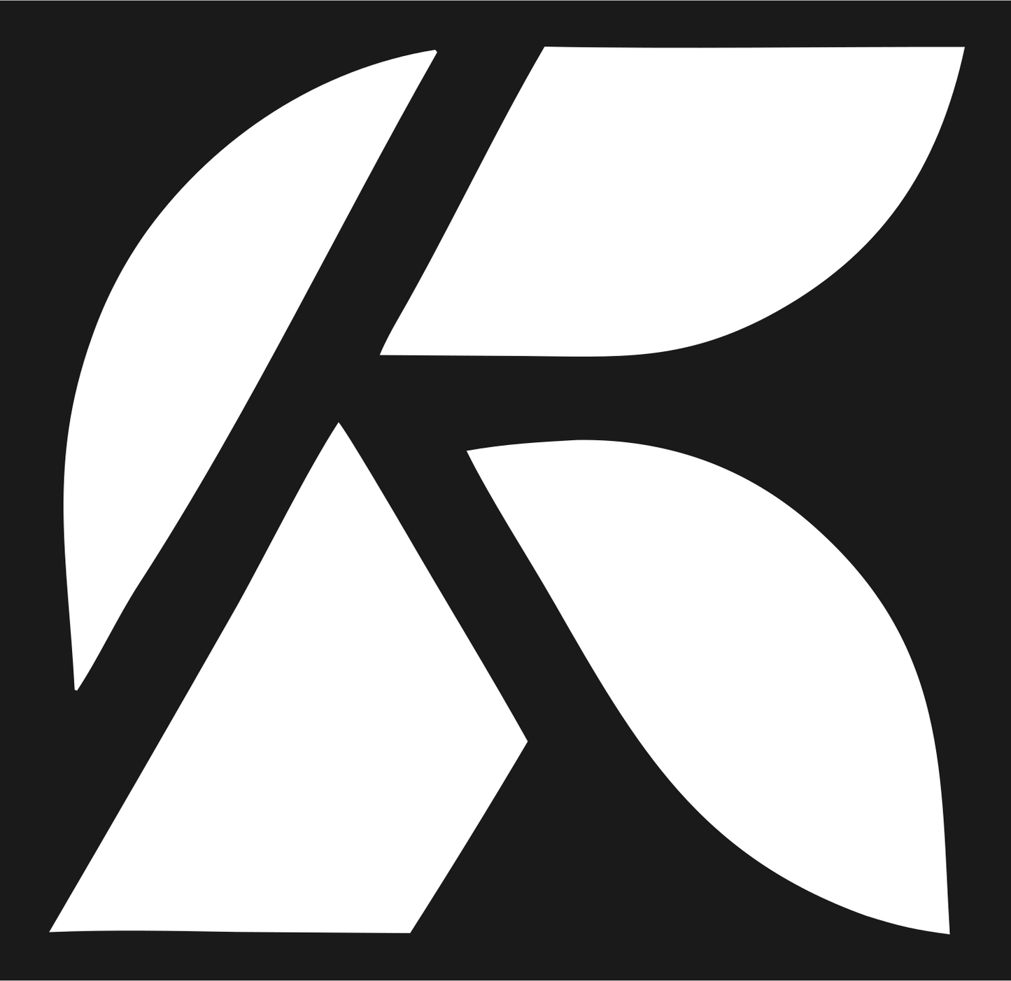 Letter K Golf Ball Logo #1a1a1a/#ffffff