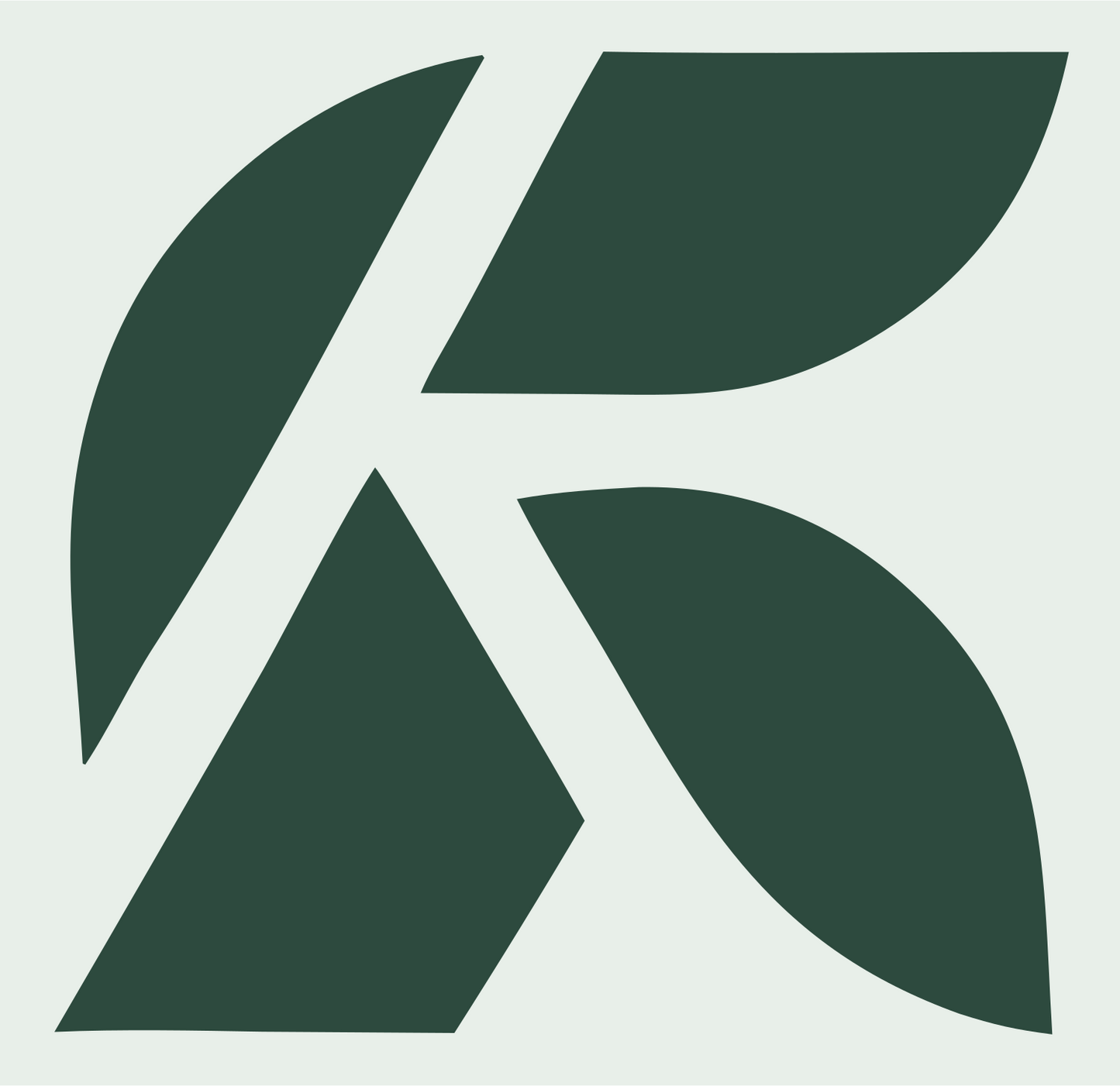 Letter K Golf Ball Logo #e8efe9/#2d4a3e