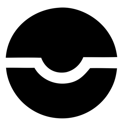 Slotted Circle Golf Ball Logo #ffffff/#000000