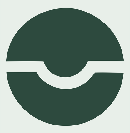 Slotted Circle Golf Ball Logo #e8efe9/#2d4a3e