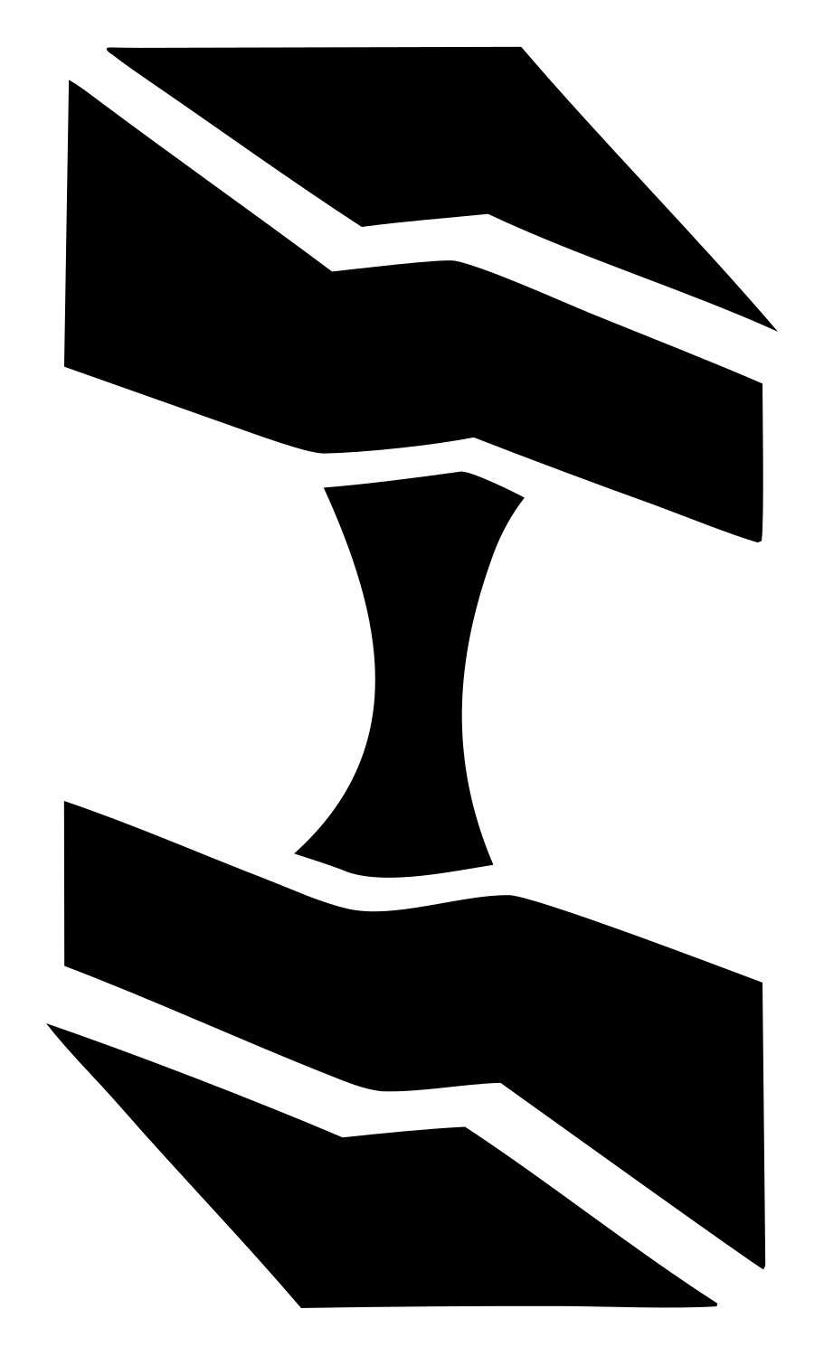 Industrial Shard Dumbbell Logo #ffffff/#000000