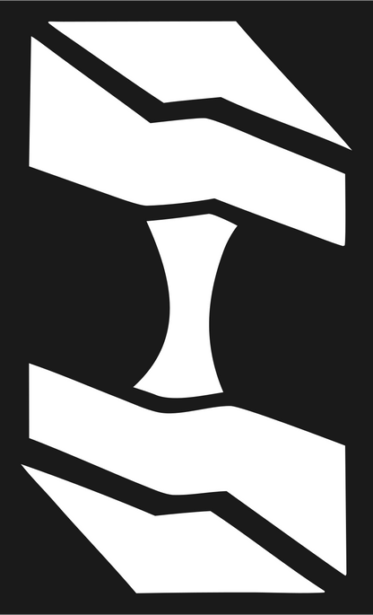 Industrial Shard Dumbbell Logo #1a1a1a/#ffffff