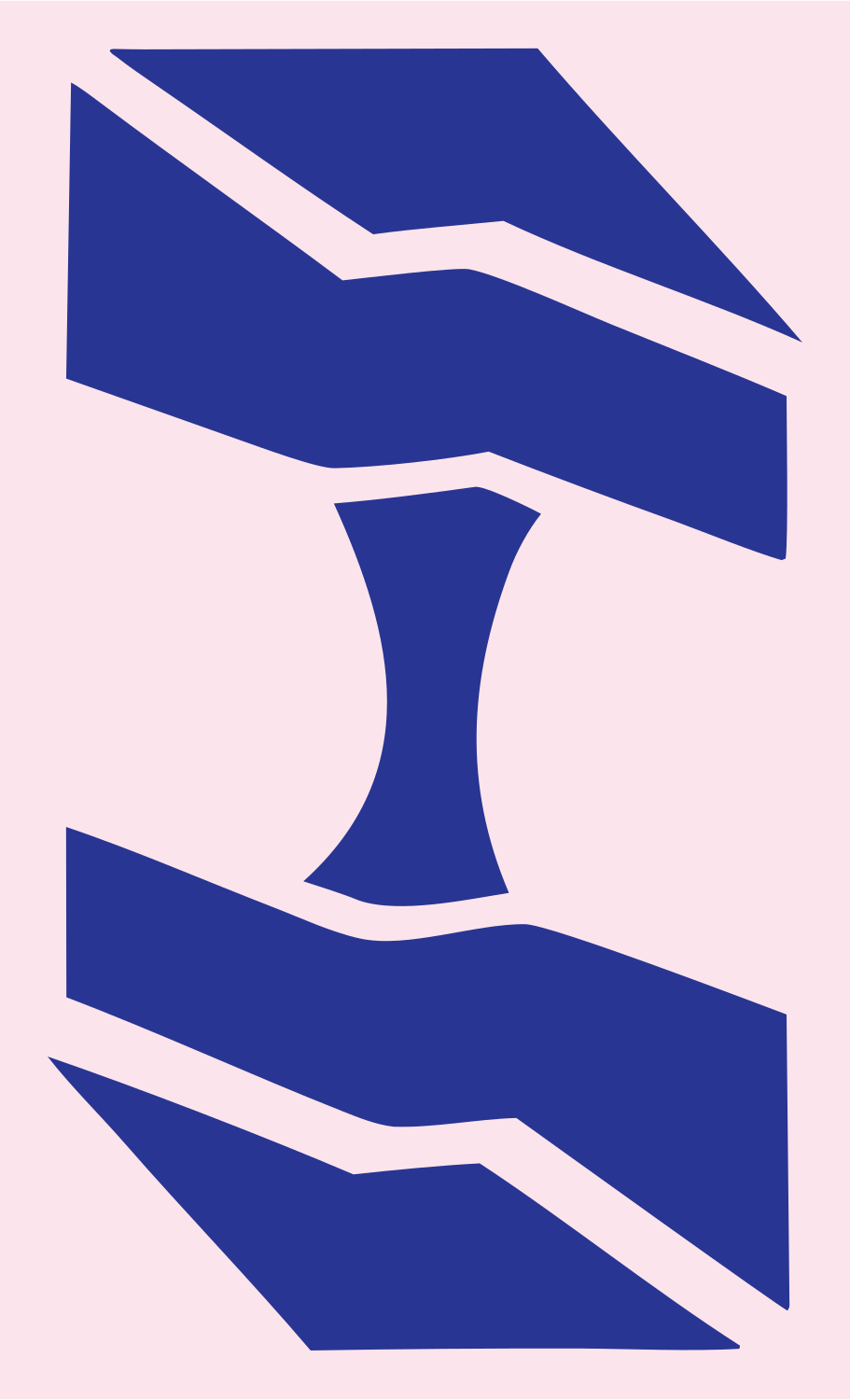 Industrial Shard Dumbbell Logo #fce4ec/#283593