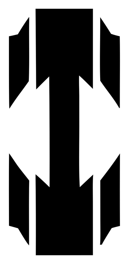 Fragmented Dumbbell Logo #ffffff/#000000