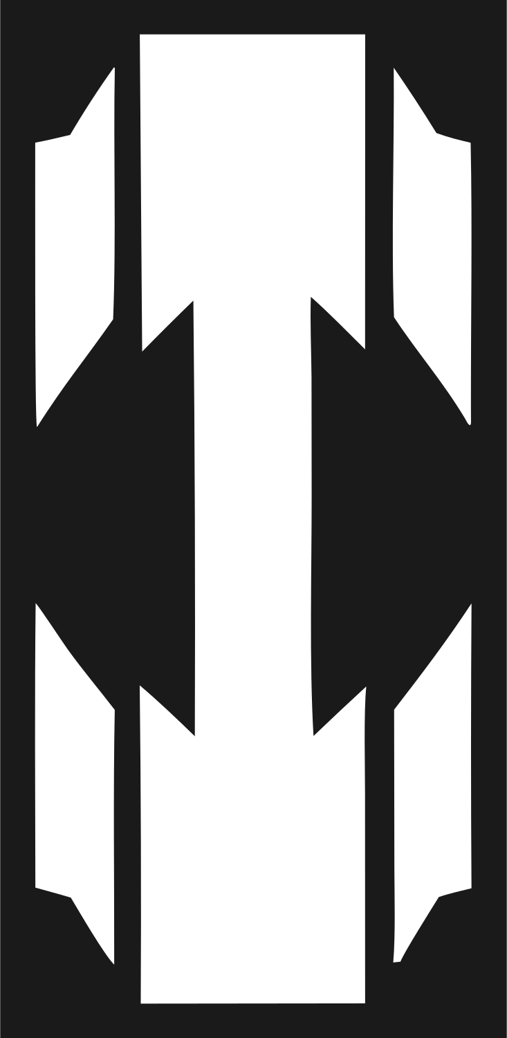 Fragmented Dumbbell Logo #1a1a1a/#ffffff