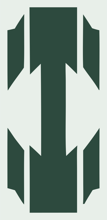 Fragmented Dumbbell Logo #e8efe9/#2d4a3e