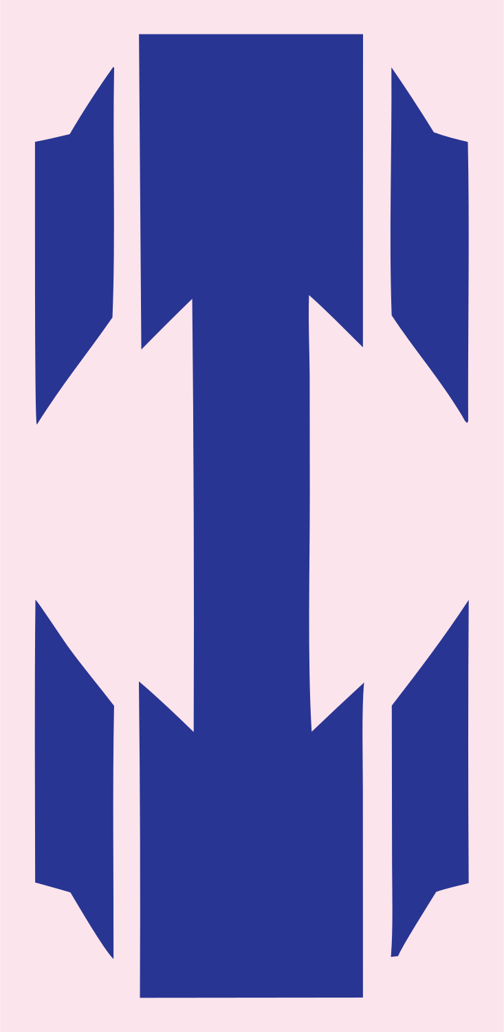 Fragmented Dumbbell Logo #fce4ec/#283593