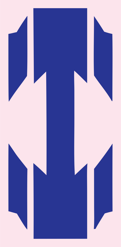 Fragmented Dumbbell Logo #fce4ec/#283593
