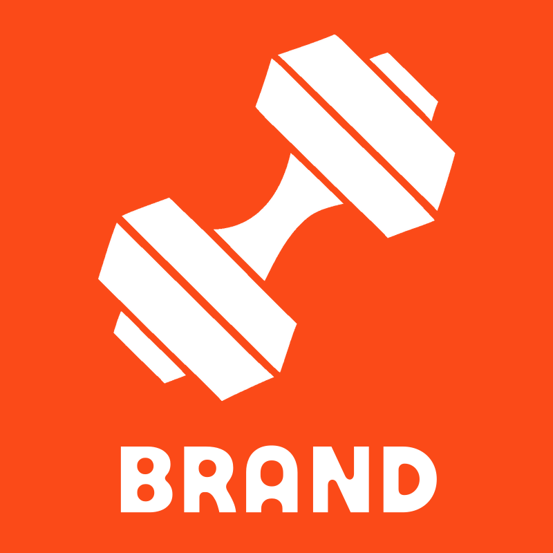 Striped Dumbbell Silhouette Logo preview