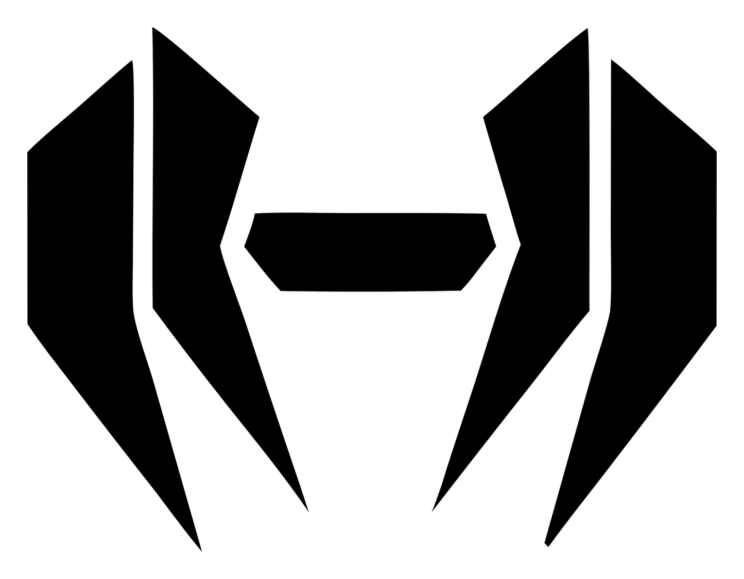 Angular Bracket Dumbbell Logo #ffffff/#000000