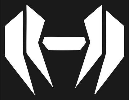 Angular Bracket Dumbbell Logo #1a1a1a/#ffffff