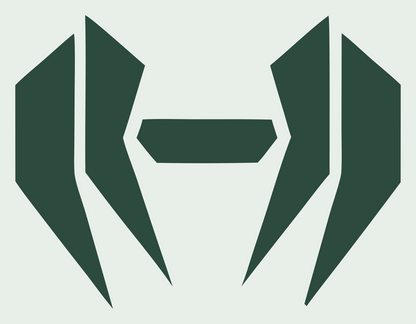 Angular Bracket Dumbbell Logo #e8efe9/#2d4a3e