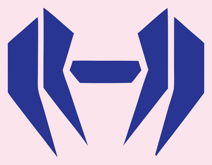 Angular Bracket Dumbbell Logo #fce4ec/#283593