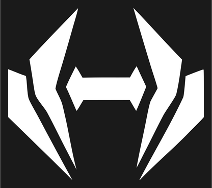 Winged Bracket Dumbbell Logo #1a1a1a/#ffffff