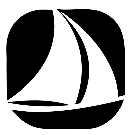 Negative Space Sailboat Logo