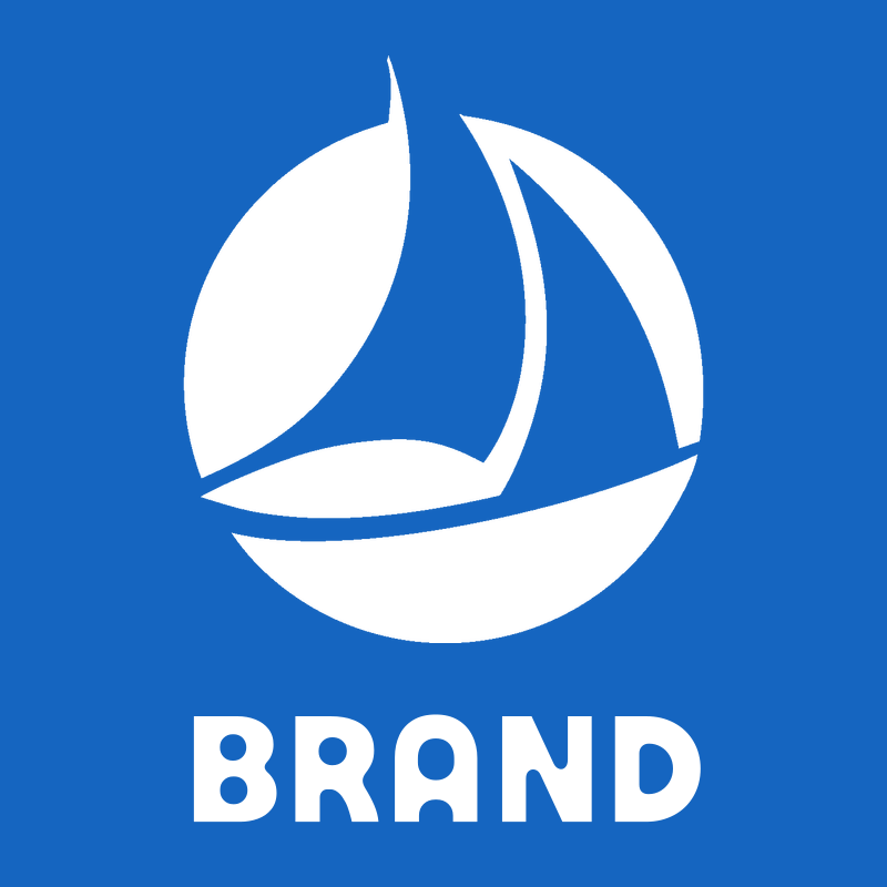 Sailboat Circle Negative Space Logo preview