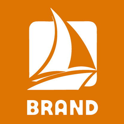 Sailboat Square Negative Space Logo preview