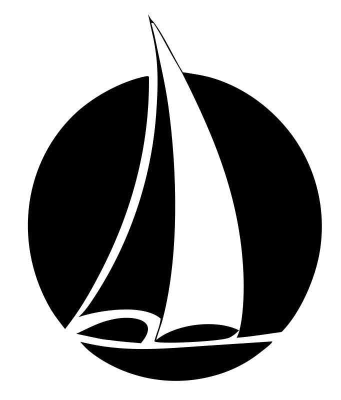 Sailboat Rounded Rectangle Logo