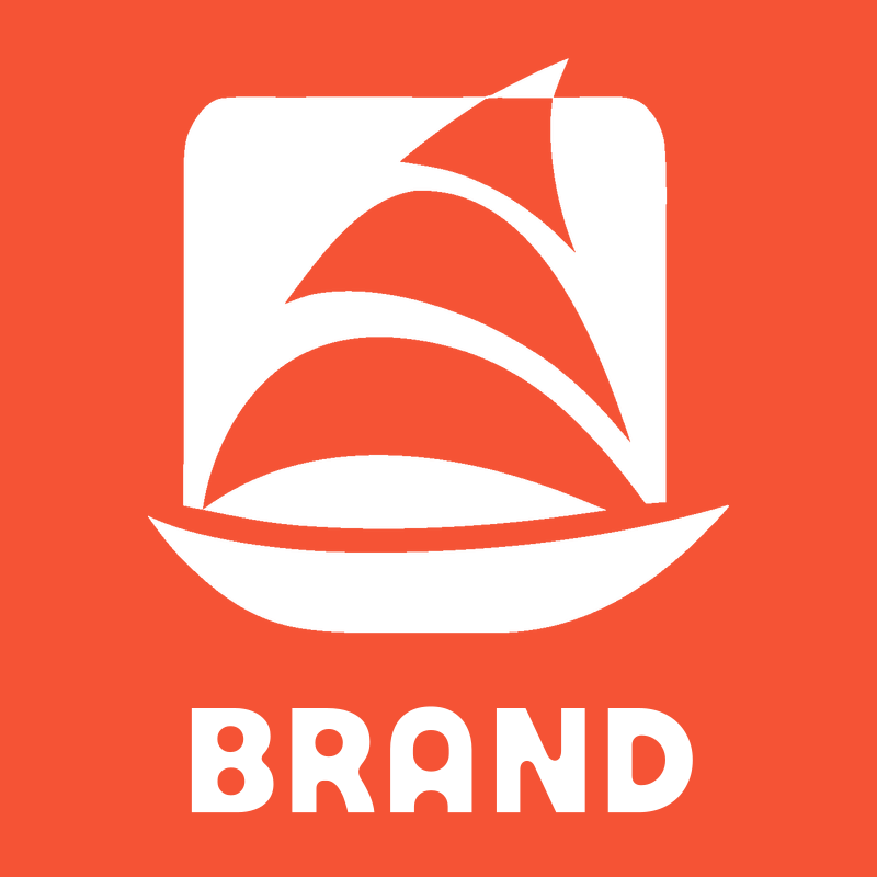 Sailboat Square Badge Logo preview