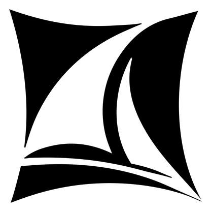 Sailboat Framed Negative Space Logo