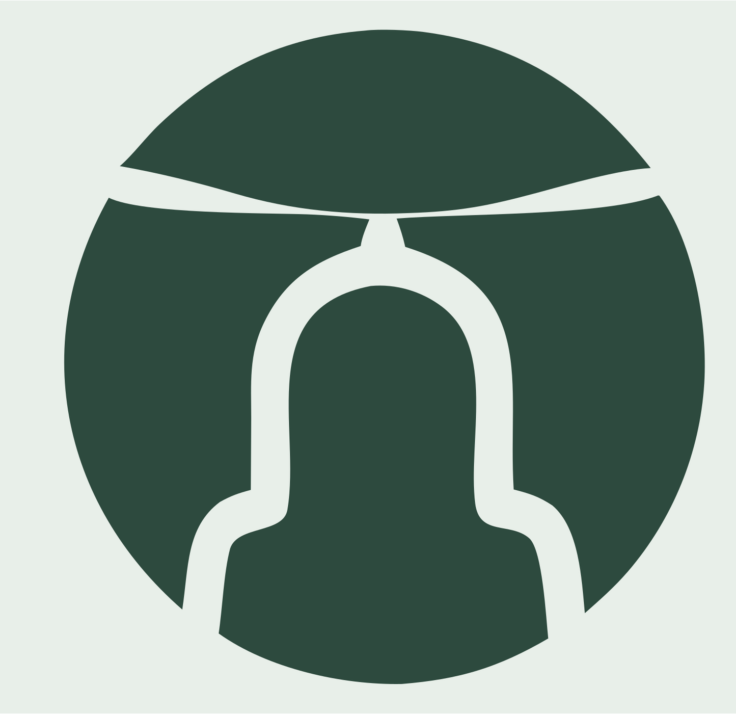 Person Under Rotor Logo #e8efe9/#2d4a3e