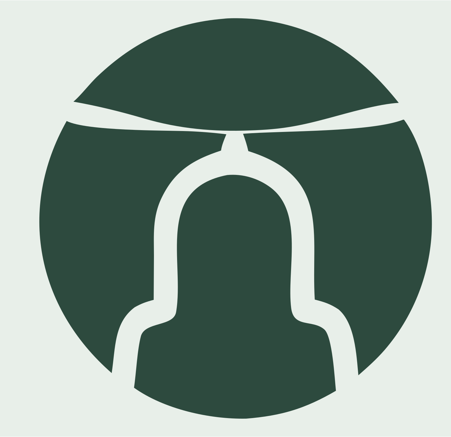 Person Under Rotor Logo #e8efe9/#2d4a3e